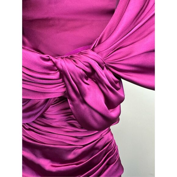 ZUHAIR MURAD Off-the-shoulder draped satin long dress Size 34 (2) $4050 - Picture 5 of 15